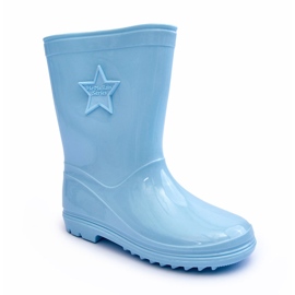Galoshes de caoutchouc pour enfants bleu clair 1
