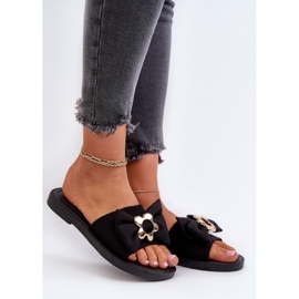 Tongs Pour Femmes Avec Noeud Noir Arsicada 2