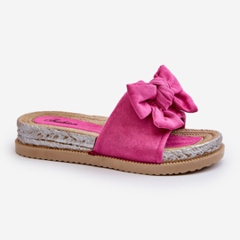 Tongs Plateforme Femme Avec Noeud Fuchsia Aflia rose 1 Tongs Plateforme Femme Avec Noeud Fuchsia Aflia rose 1