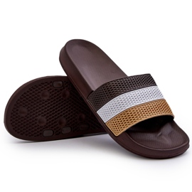 Tongs classiques pour hommes avec sangles, marron Sylri brun 5