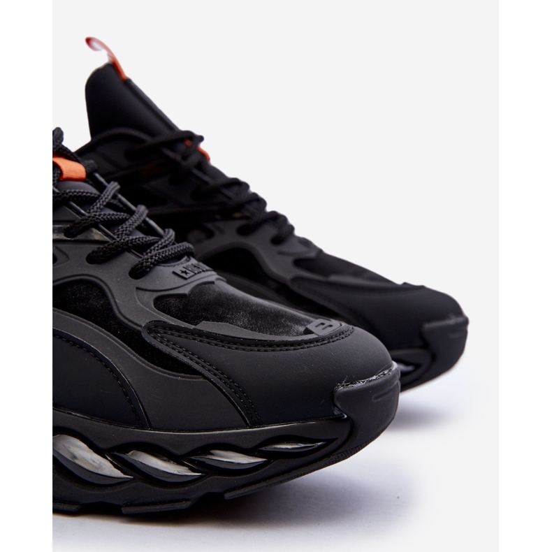 Baskets pour hommes HI-POLY System Big Star chaussures de sport NN174382 noir le noir 1