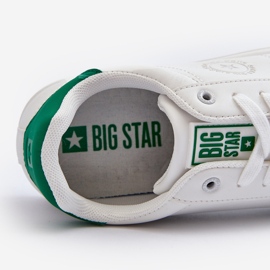 Baskets basses pour hommes en cuir écologique Big Star NN174280 blanc 2