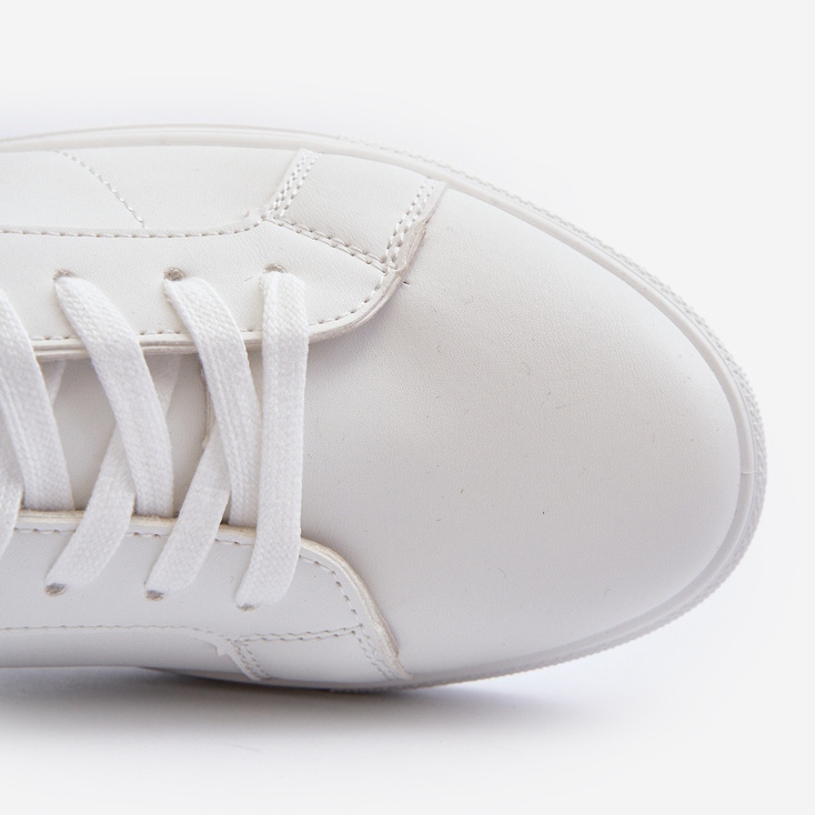Baskets basses pour hommes en cuir écologique Big Star NN174280 blanc 1