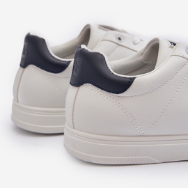 Baskets basses pour hommes en cuir écologique Big Star NN174282 blanc 1