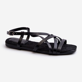 Sandales plates Big Star pour femmes NN274011 noir 2