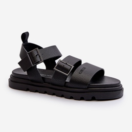 Sandales en cuir écologique pour femmes Big Star NN274065 Noir 1