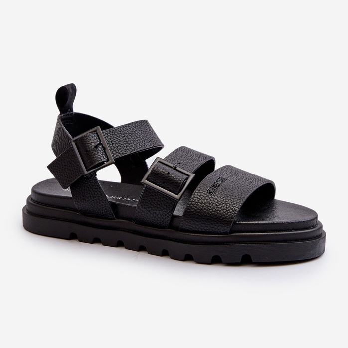 Sandales en cuir écologique pour femmes Big Star NN274065 Noir 1