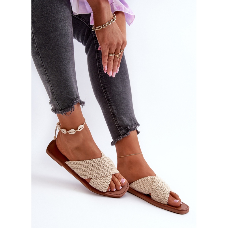 Chaussons plats pour femmes Big Star NN274078 Beige 1 Chaussons plats pour femmes Big Star NN274078 Beige 1