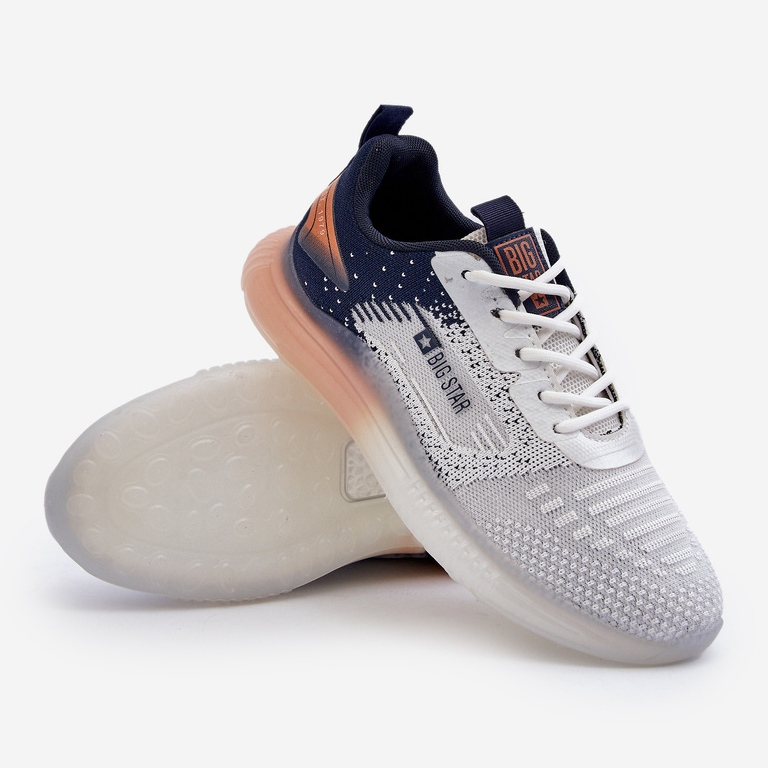 Chaussures de sport pour hommes HI-POLY System Big Star NN174474 bleu marine gris 1