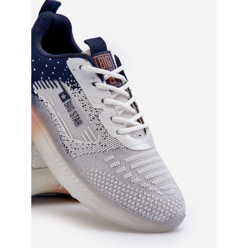 Chaussures de sport pour hommes HI-POLY System Big Star NN174474 bleu marine gris 2