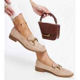 Mocassins beiges avec boucle Gibarti 1