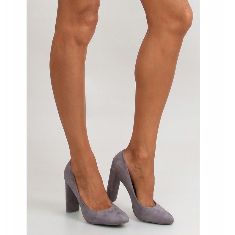 Escarpins sur poteau ovale le027p Gris 1