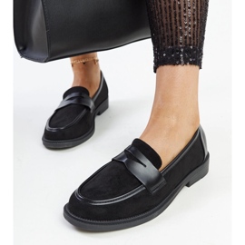 Mocassins Floretta en daim noir le noir 2