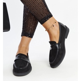 Mocassins Floretta en daim noir le noir 4