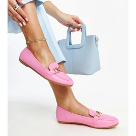 Mocassins rose foncé avec boucle Najla 1