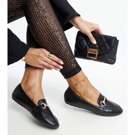 Mocassins noirs avec boucle décorative, Paddy le noir 1 Mocassins noirs avec boucle décorative, Paddy le noir 1