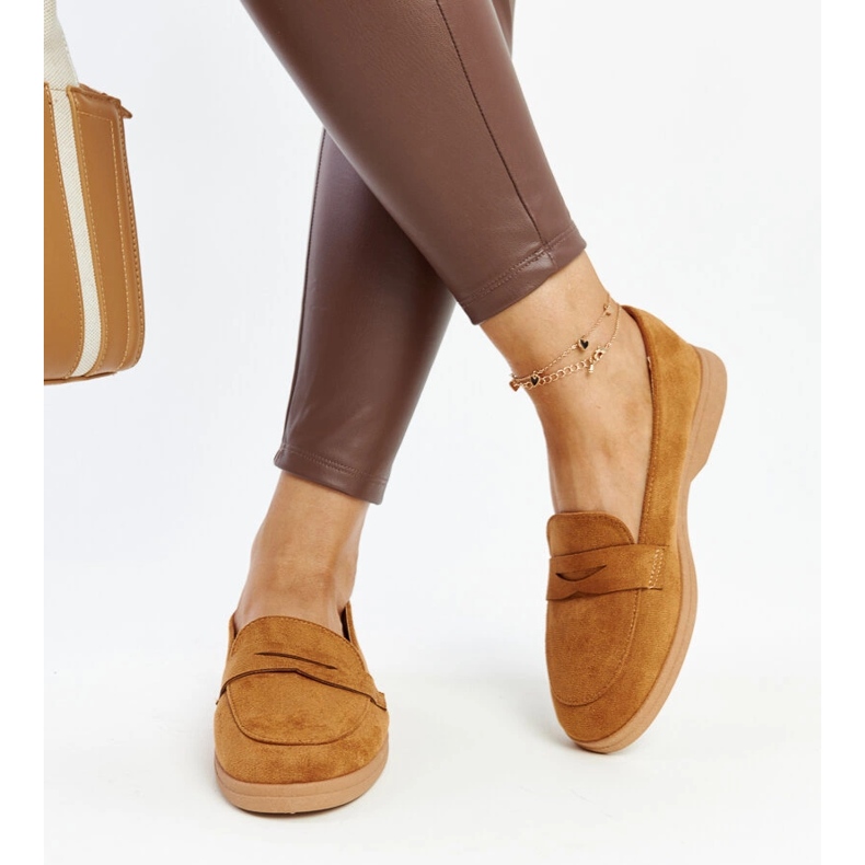 Mocassins Nibras en daim marron brun 1