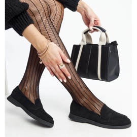 Mocassins Nibras en daim noir 1