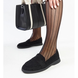 Mocassins Nibras en daim noir le noir 2