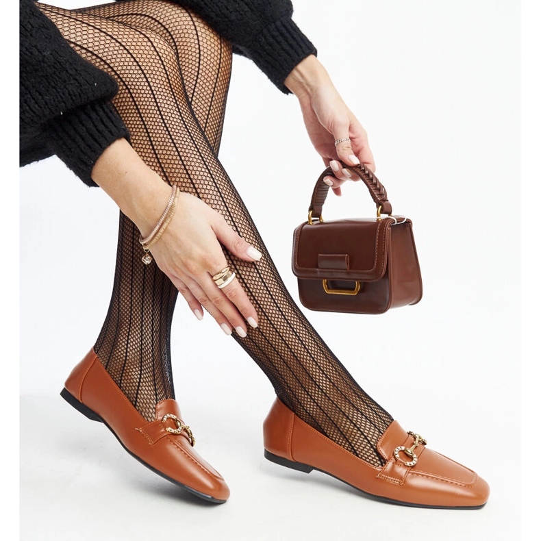 Mocassins marron avec boucle Areebah brun 1