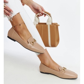 Mocassins beiges avec boucle Areebah 1