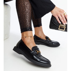 Mocassins noirs avec boucle Laurel le noir 1