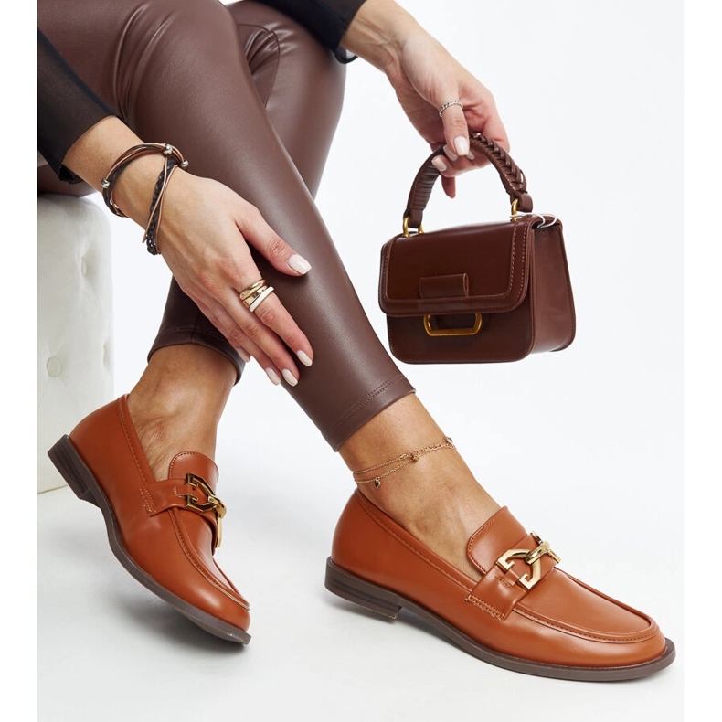 Mocassins marron avec boucle Léa brun 1