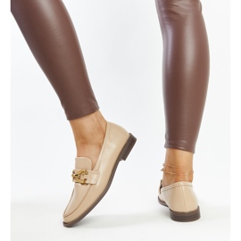Mocassins beiges à boucle Léa 3