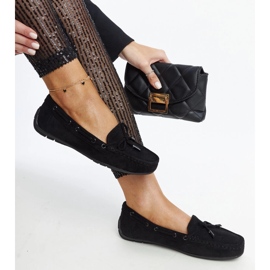 Mocassins Hayam noirs avec noeud 1