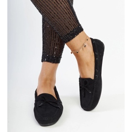 Mocassins Hayam noirs avec noeud 2