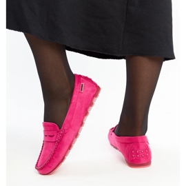 Mocassins en daim rose foncé par Nafisah 4