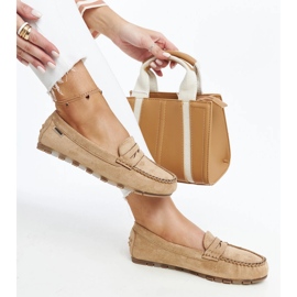 Mocassins Nafisah en daim marron brun 1