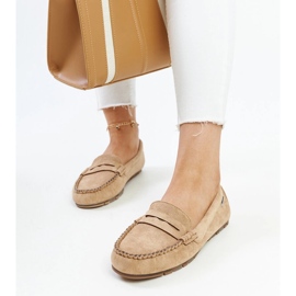 Mocassins Nafisah en daim marron brun 2