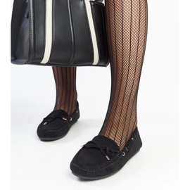 Mocassins en daim noirs par Aneesa le noir 2