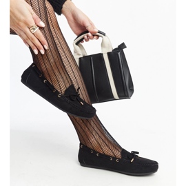 Mocassins en daim noirs par Aneesa le noir 3