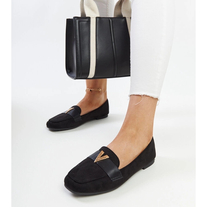 Mocassins noirs à décor Namal le noir 1