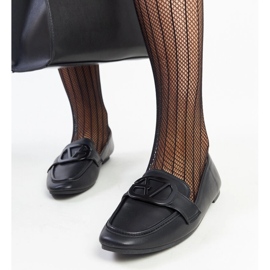 Mocassins à boucle noirs par Delgi 1