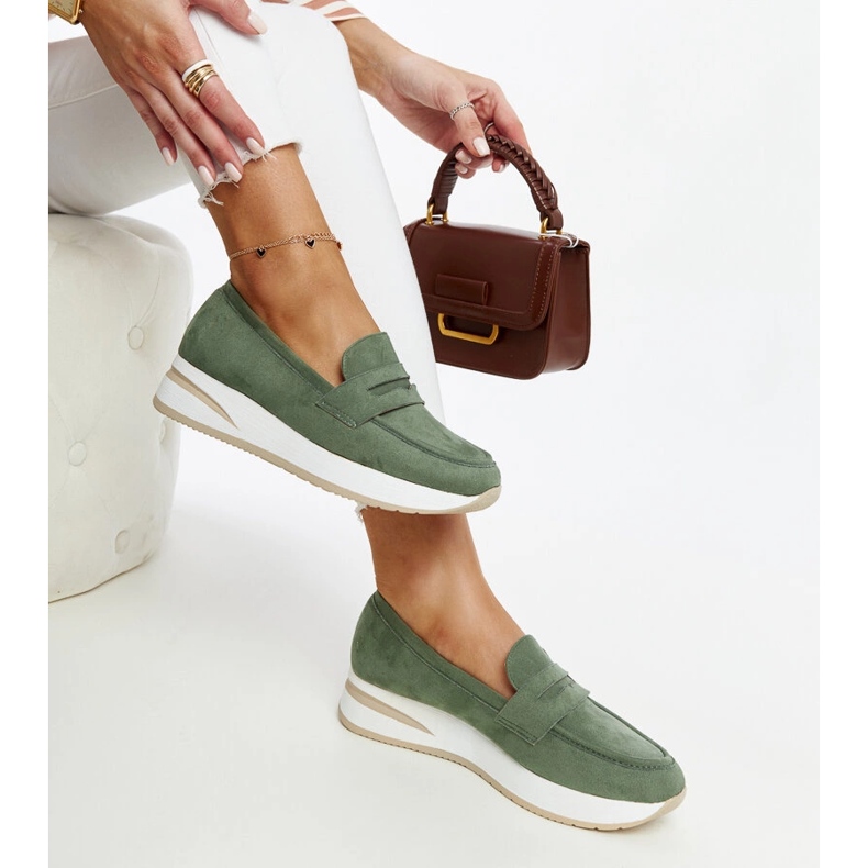 Chaussures de sport Venla en daim vert 1