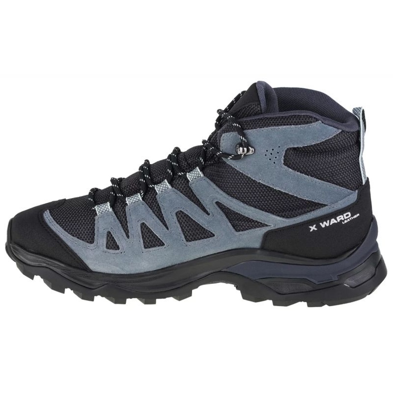 Chaussures Salomon X Ward Leather Mid Gtx W 471820 le noir 1