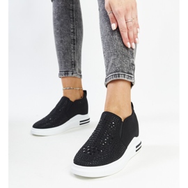 Baskets compensées Fossacesia noires le noir 2