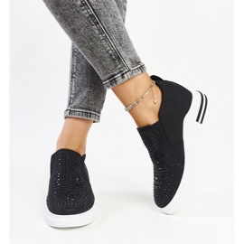 Baskets compensées Fossacesia noires le noir 3