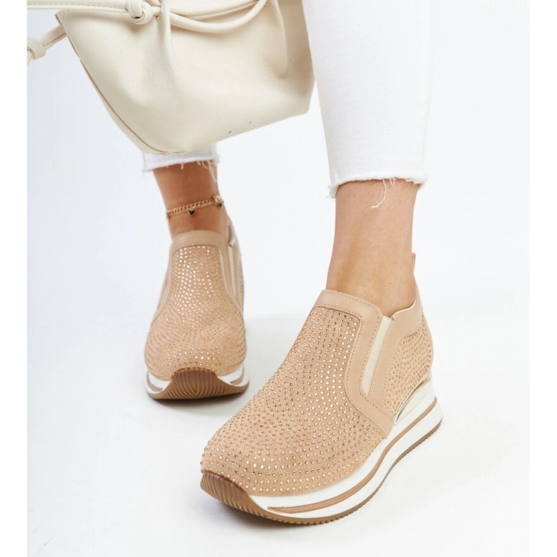 Baskets compensées Cadelaria marron brun 1