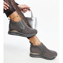Baskets compensées Cadelaria gris foncé 2