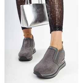 Baskets compensées Cadelaria gris foncé 3
