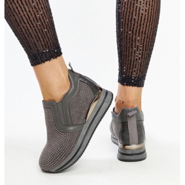 Baskets compensées Cadelaria gris foncé 4