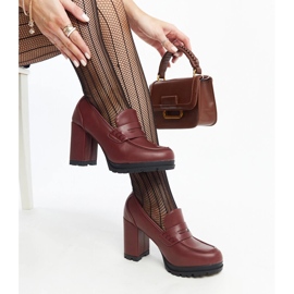 Chaussures à talons bordeaux de Sauda rouge 1