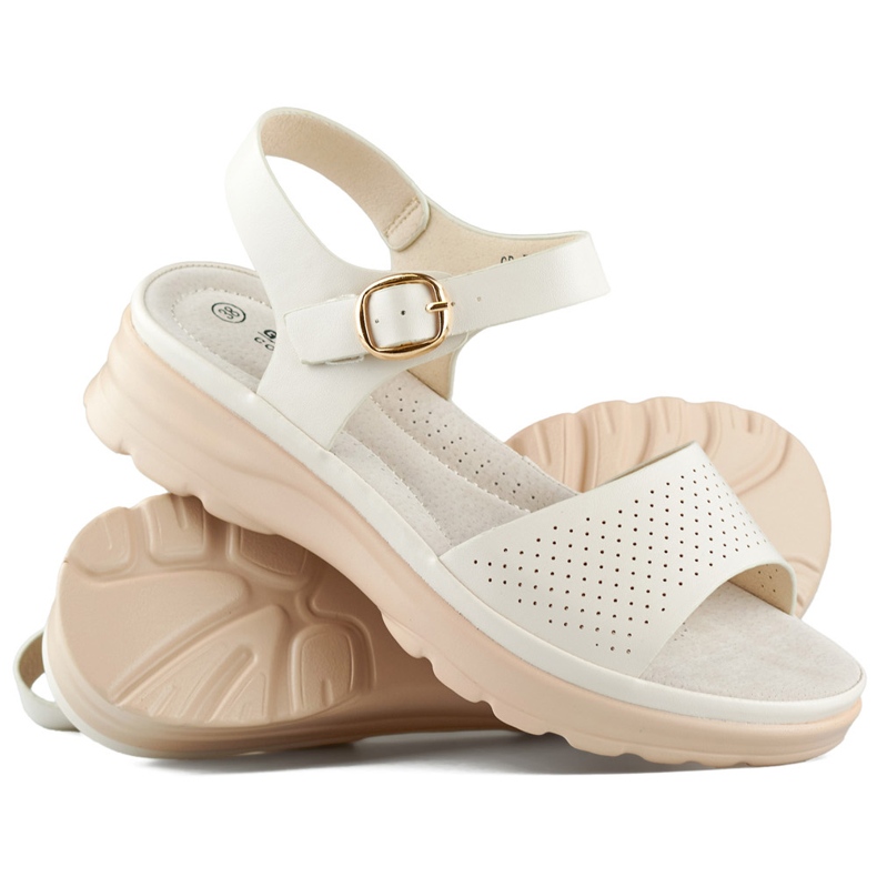 Goodin Sandales pour femmes confortables avec une semelle intérieure respirante beige 1