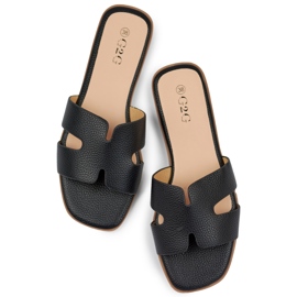 Tongs femme décontractées classiques noires le noir 1