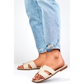 Claquettes décontractées classiques beiges pour femmes 4