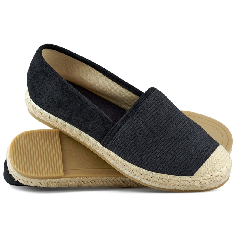 Espadrilles femme classiques noires le noir 1